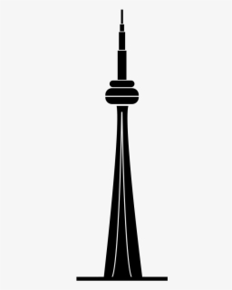 Cn Tower Coloring Page - Vector Cn Tower Silhouette , Free Transparent ...