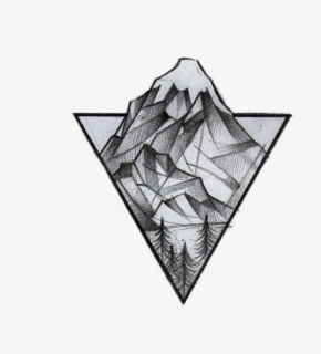 Transparent Mountain Drawing Png - Mountain Triangle And Trees Tattoo ...