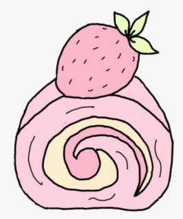 Pink Drawing Strawberry - Aesthetic Strawberry Sticker , Free