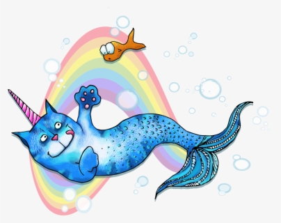 #mermaid #cat #kitten #cat #cate #pastel #rainbow#freetoedit - Kawaii ...