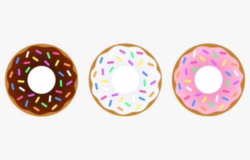 Rainbow Sprinkles Donut - Transparent Background Donut Clip Art , Free ...