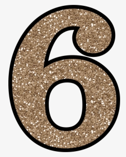 Glitter Number 6 , Free Transparent Clipart - ClipartKey