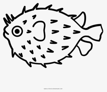 Clip Art Puffer Fish Drawing - Im Hooked On You, Transparent Clipart