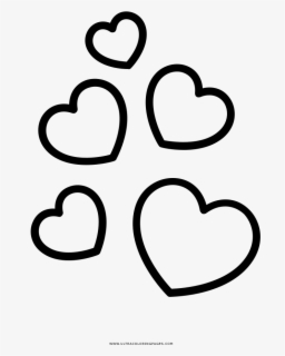 Valentines Day Coloring Page - Heart, Transparent Clipart