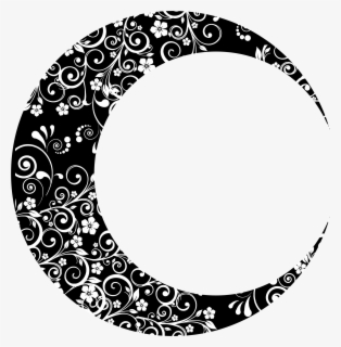 Moon Clipart Floral - Clip Art Crescent Moon , Free Transparent Clipart ...