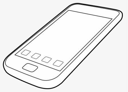 Smart Phone Black And White , Free Transparent Clipart - ClipartKey