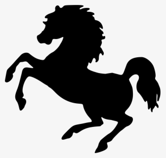 Onlinelabels Clip Art - Rearing Horse Silhouette Transparent , Free ...