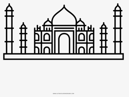 Taj Mahal Outline Drawing , Free Transparent Clipart - ClipartKey