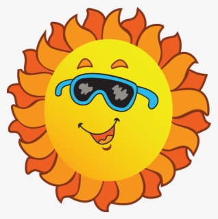 Free Sun With Sunglasses Clip Art with No Background - ClipartKey