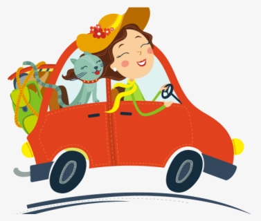 Cartoon Driving - Cat In Car Clipart , Free Transparent Clipart ...