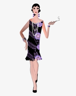 1920s Flapper Png , Free Transparent Clipart - ClipartKey